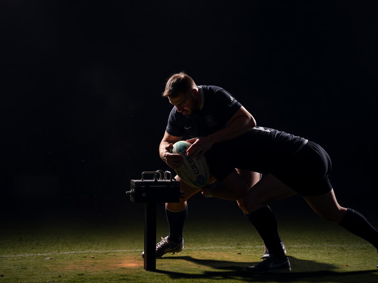 Front row prop training on a scrum machine